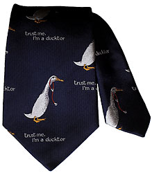trust me I'm a ducktor silk tie